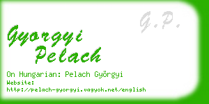 gyorgyi pelach business card